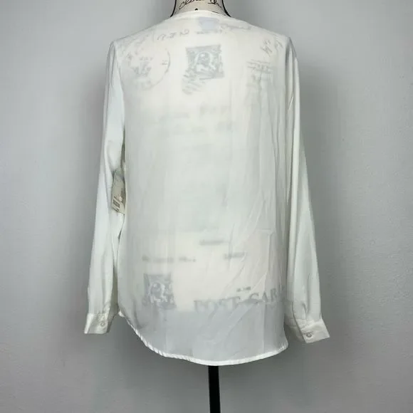 Laura Scott MediumWhite Long Sleeve Cottagecore Shirt - Picture 4 of 7